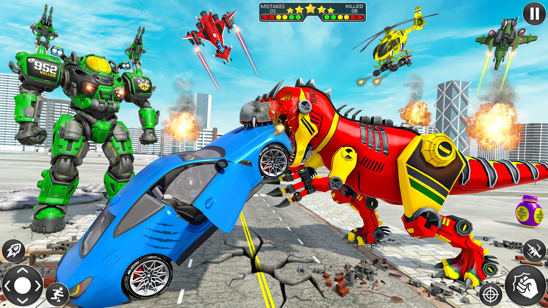 Dino Robot Hero Superhero Game | Indus Appstore | Screenshot