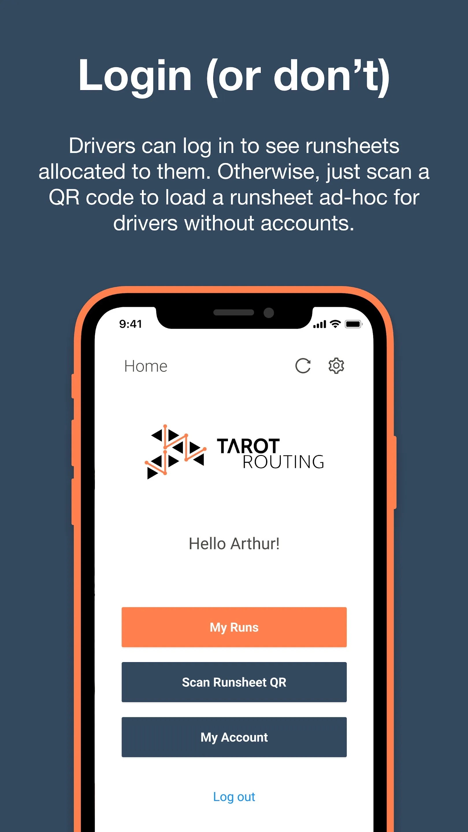 Tarot Routing Driver Runsheet | Indus Appstore | Screenshot