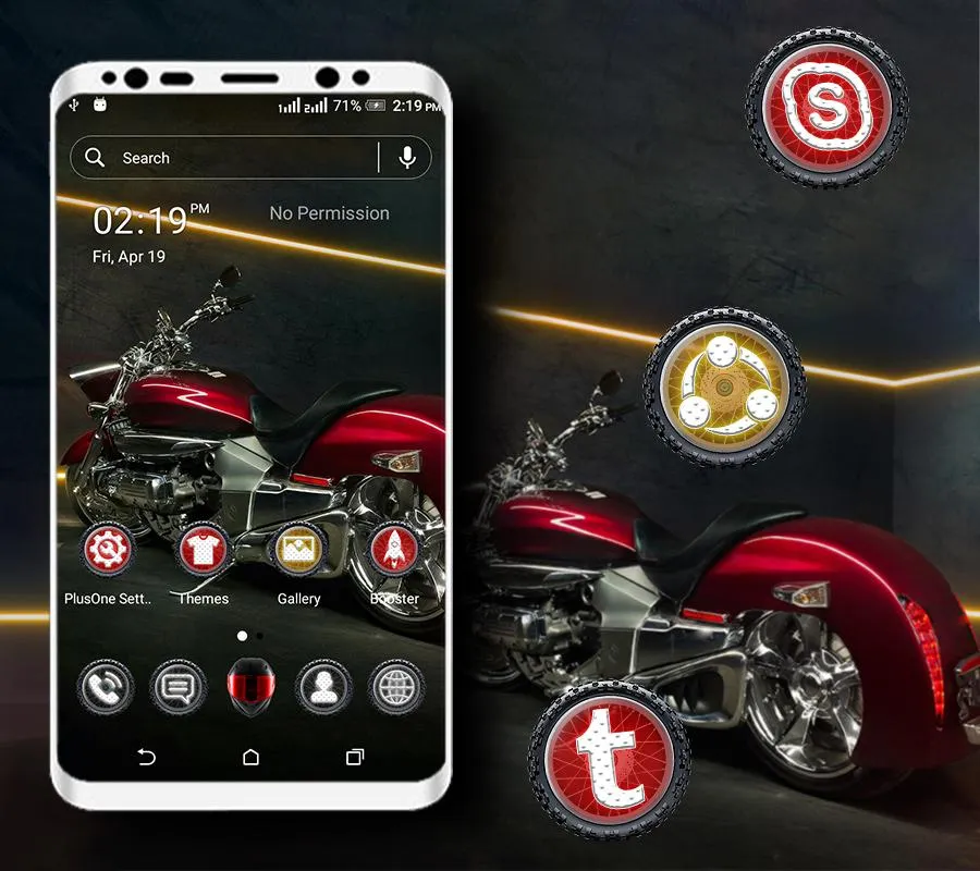 Red Bike Launcher Theme | Indus Appstore | Screenshot