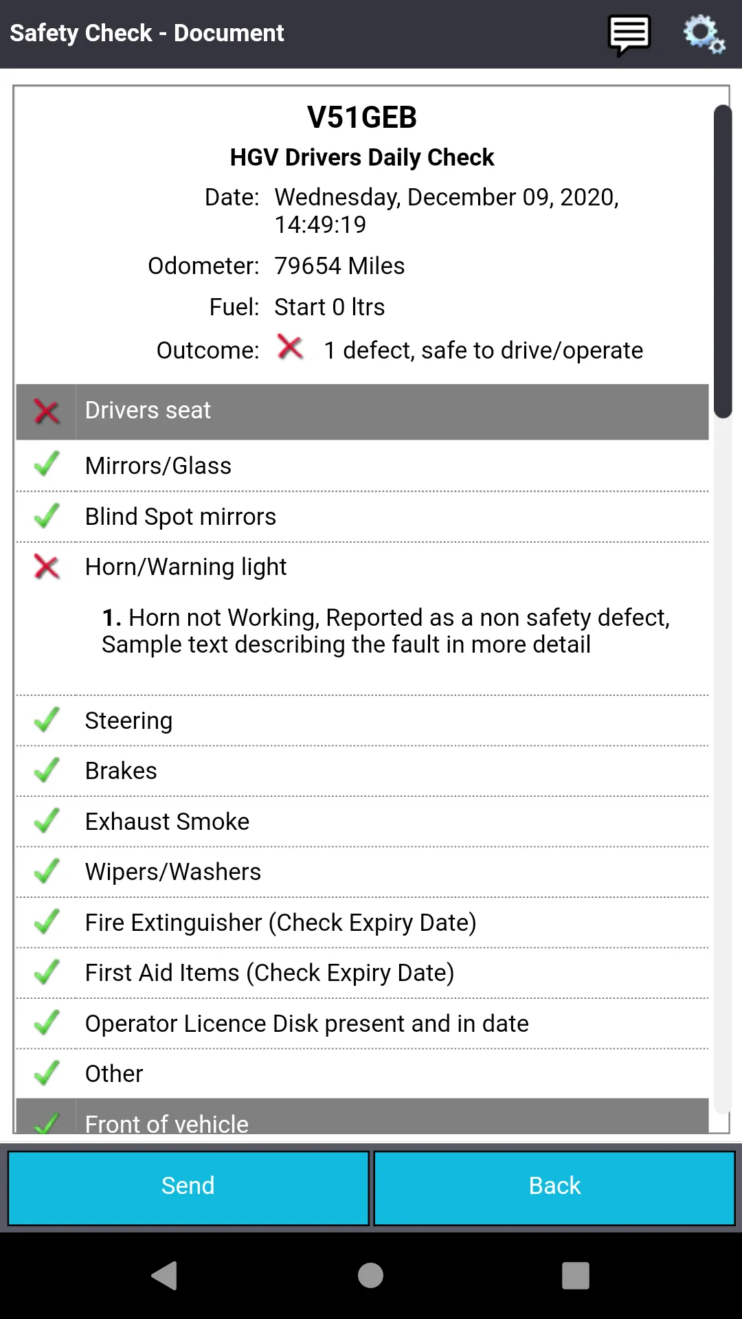 Truckfile Safety Check | Indus Appstore | Screenshot