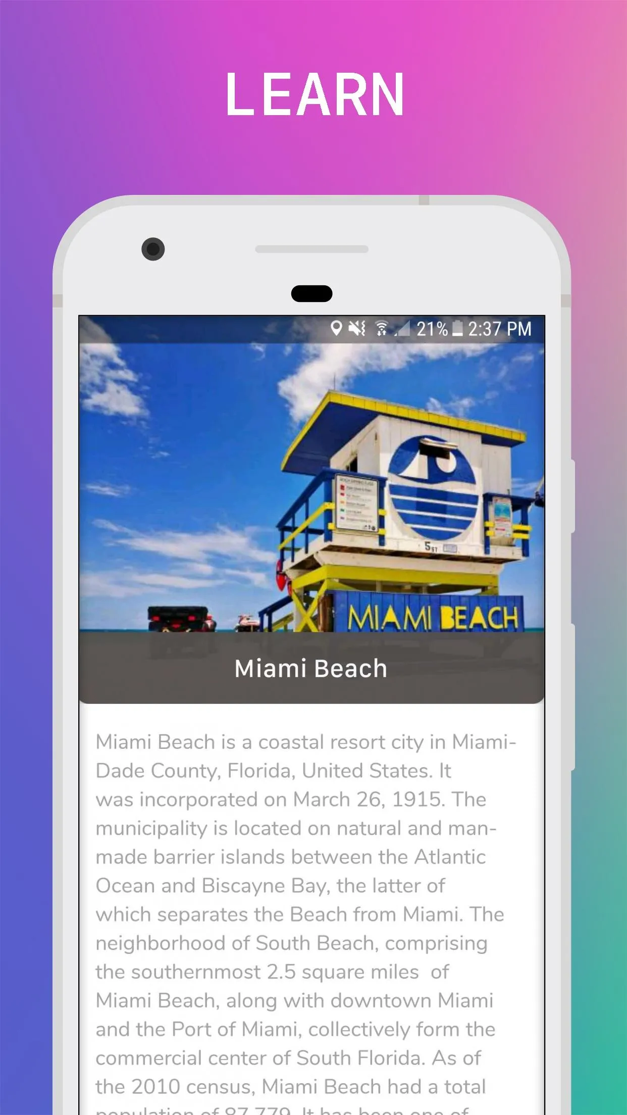 Miami Travel Guide | Indus Appstore | Screenshot