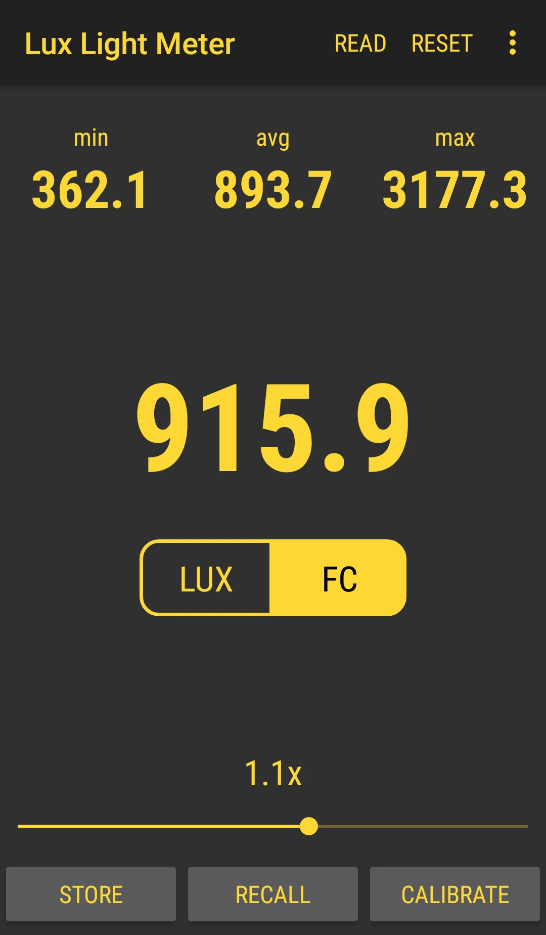 Lux Light Meter Pro | Indus Appstore | Screenshot