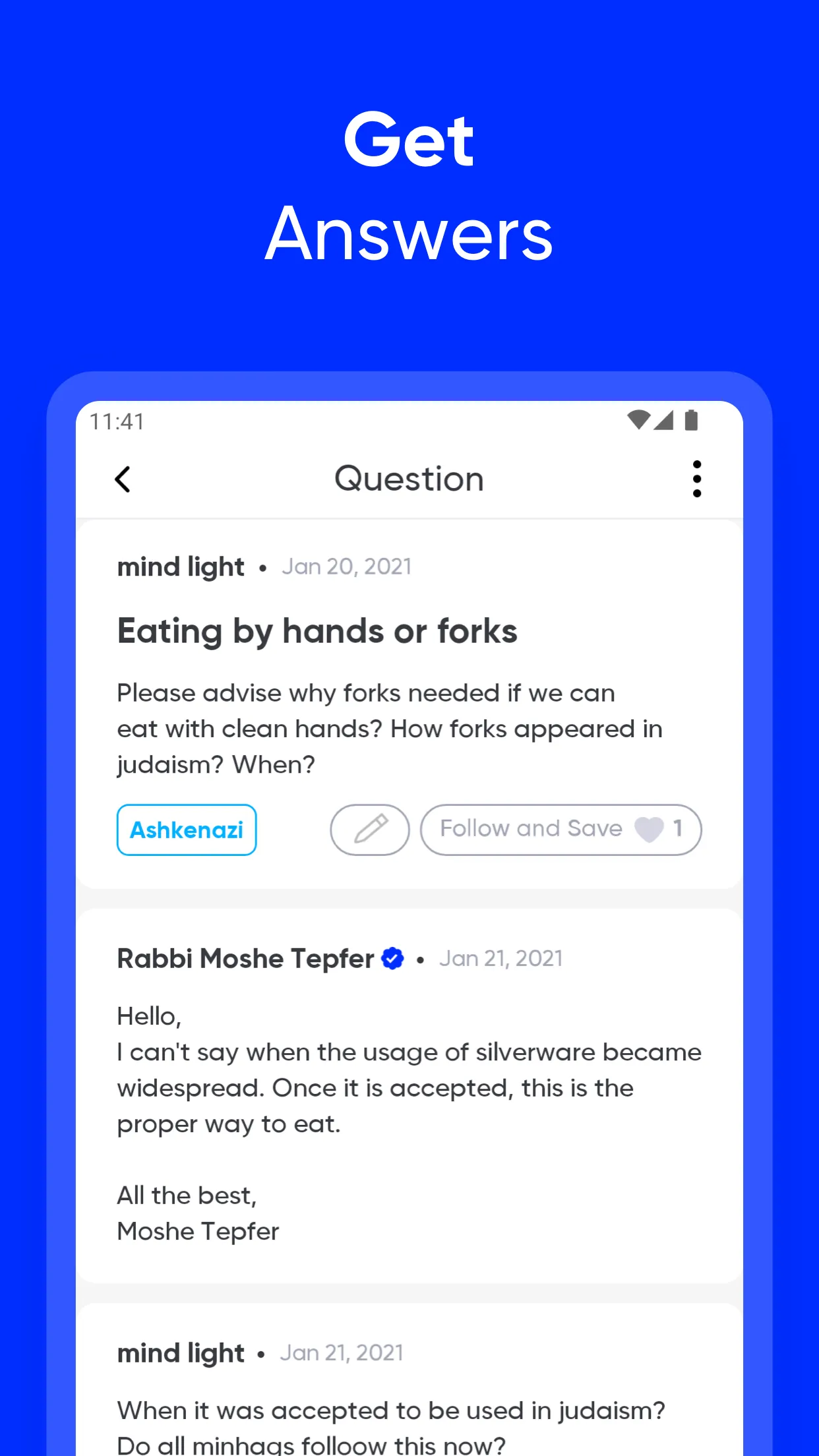 InstaRabbi - Torah Q&A | Indus Appstore | Screenshot