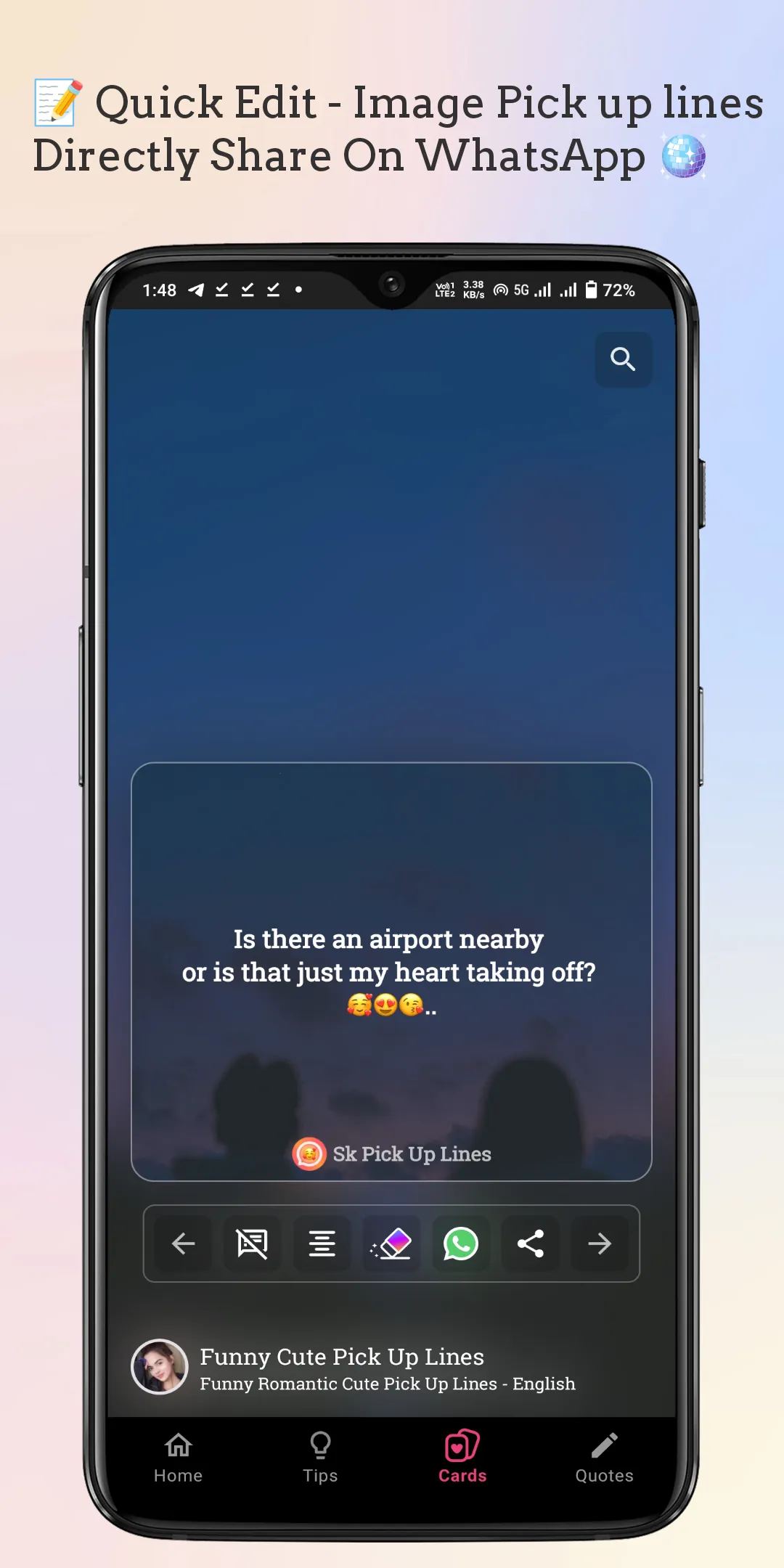 Flirtychat Sk : Pick up Lines | Indus Appstore | Screenshot