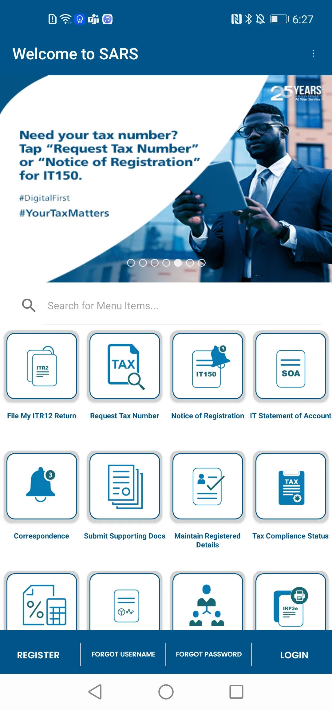 SARS Mobile eFiling | Indus Appstore | Screenshot