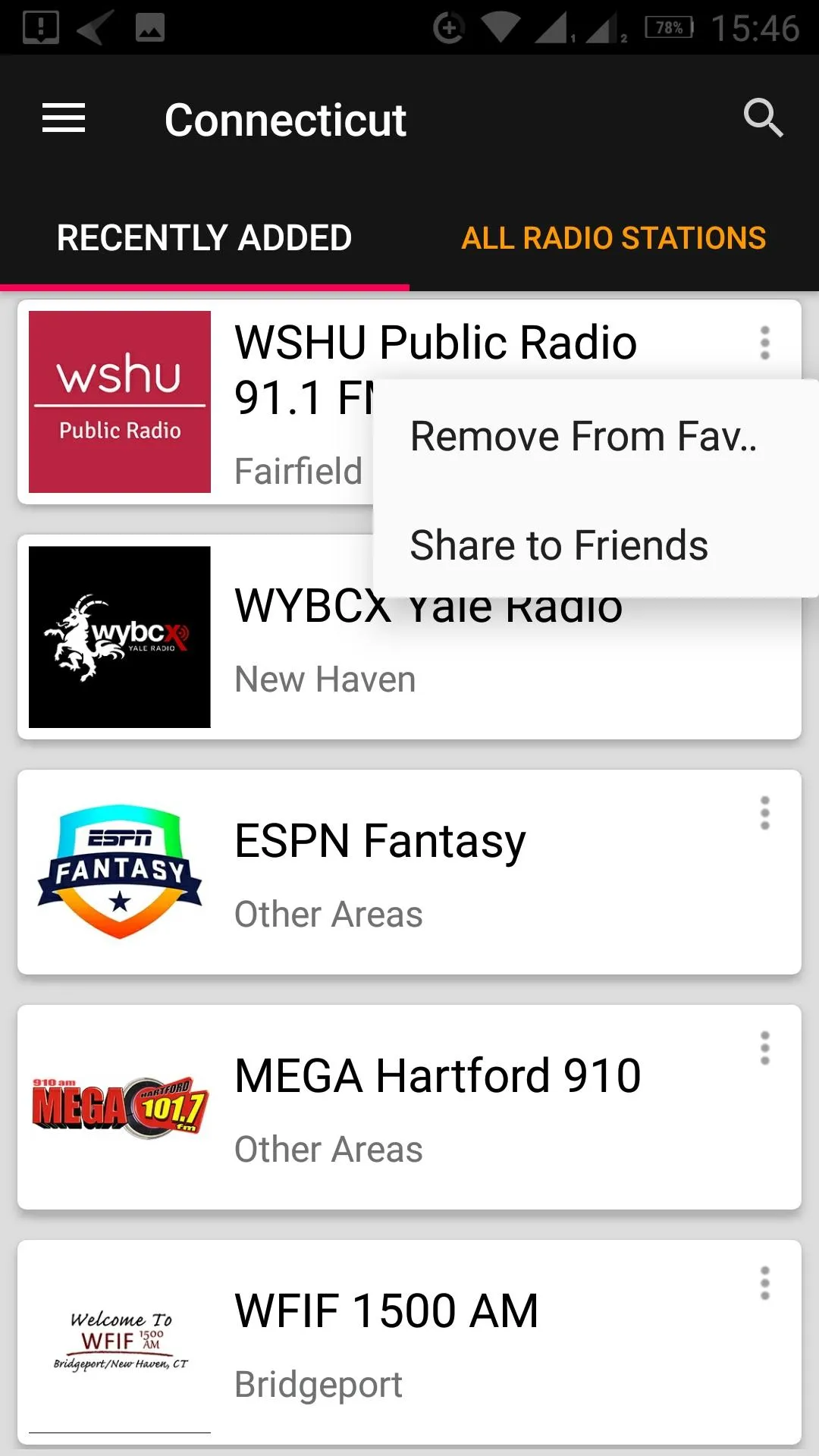 Connecticut Radio Stations | Indus Appstore | Screenshot