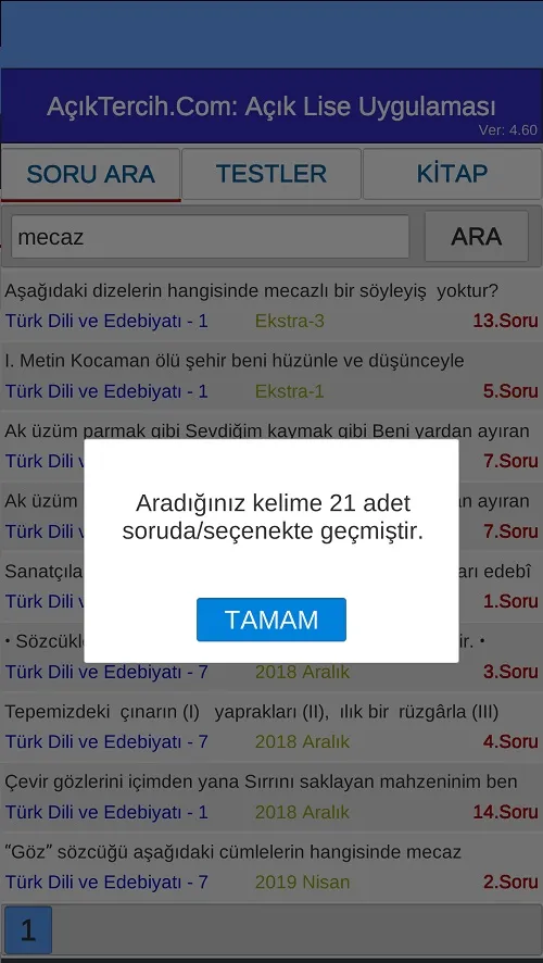 Açık Tercih Açık Lise Test Çöz | Indus Appstore | Screenshot