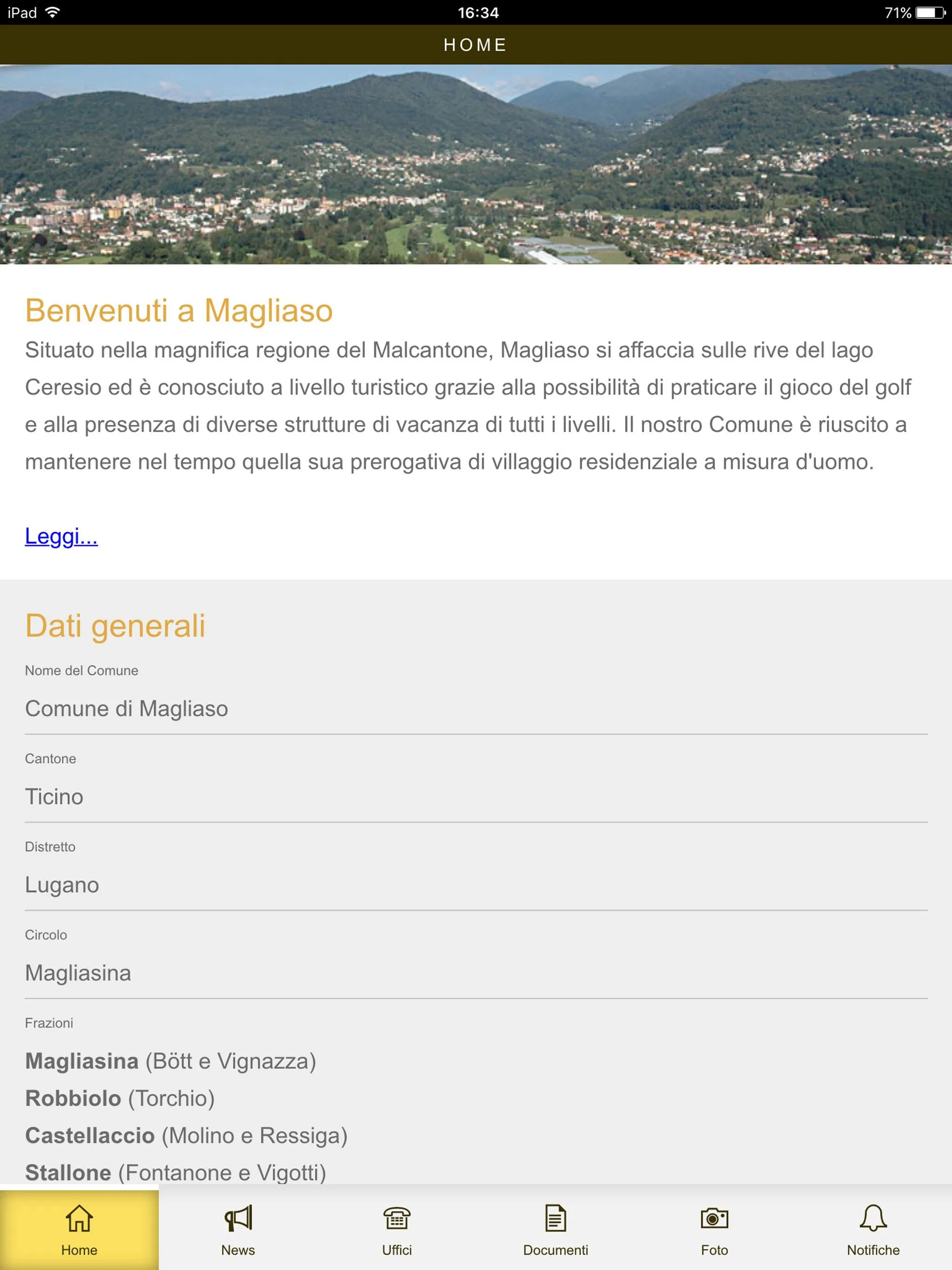 Comune di Magliaso | Indus Appstore | Screenshot