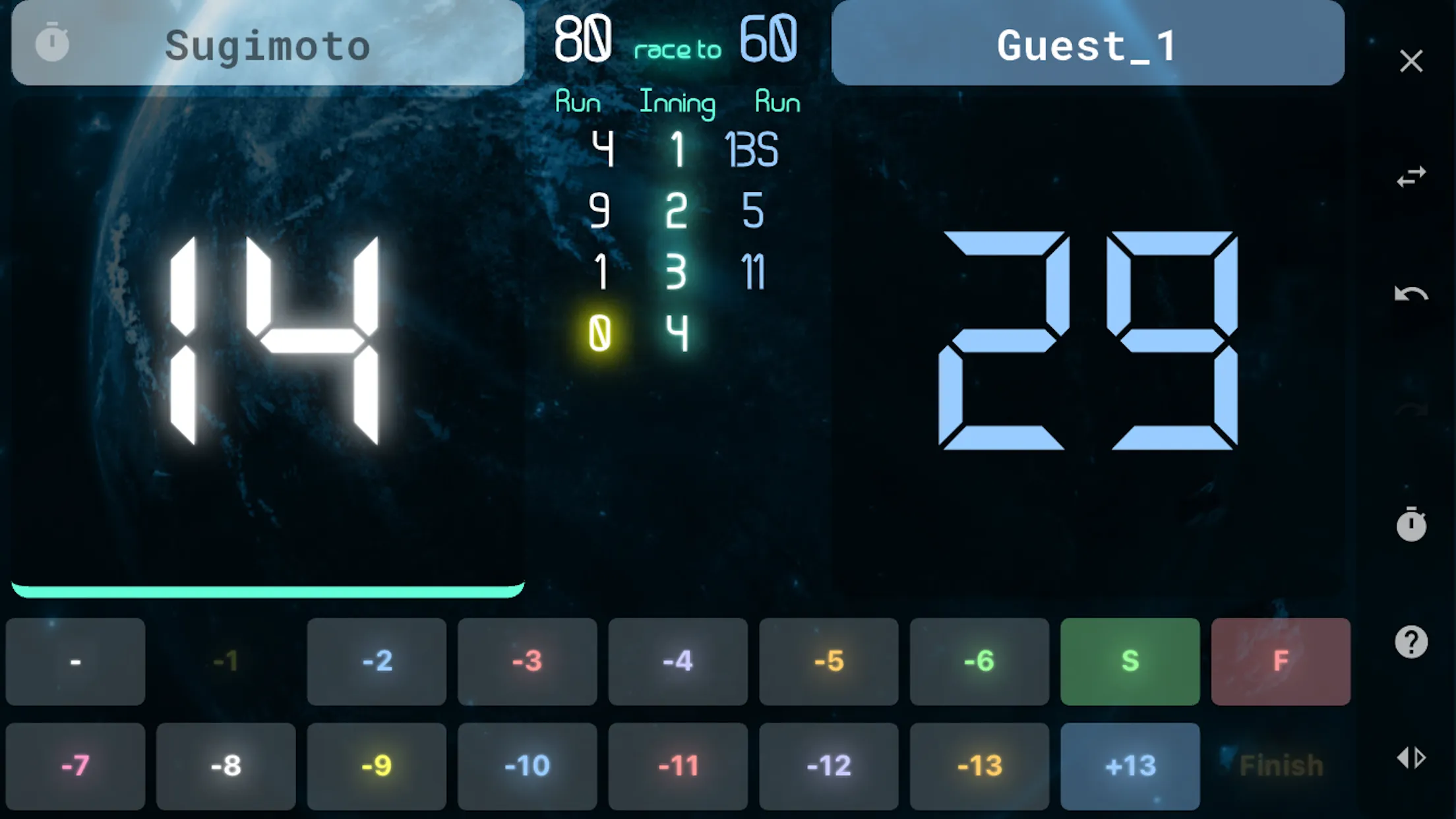 neon cue sports score board | Indus Appstore | Screenshot