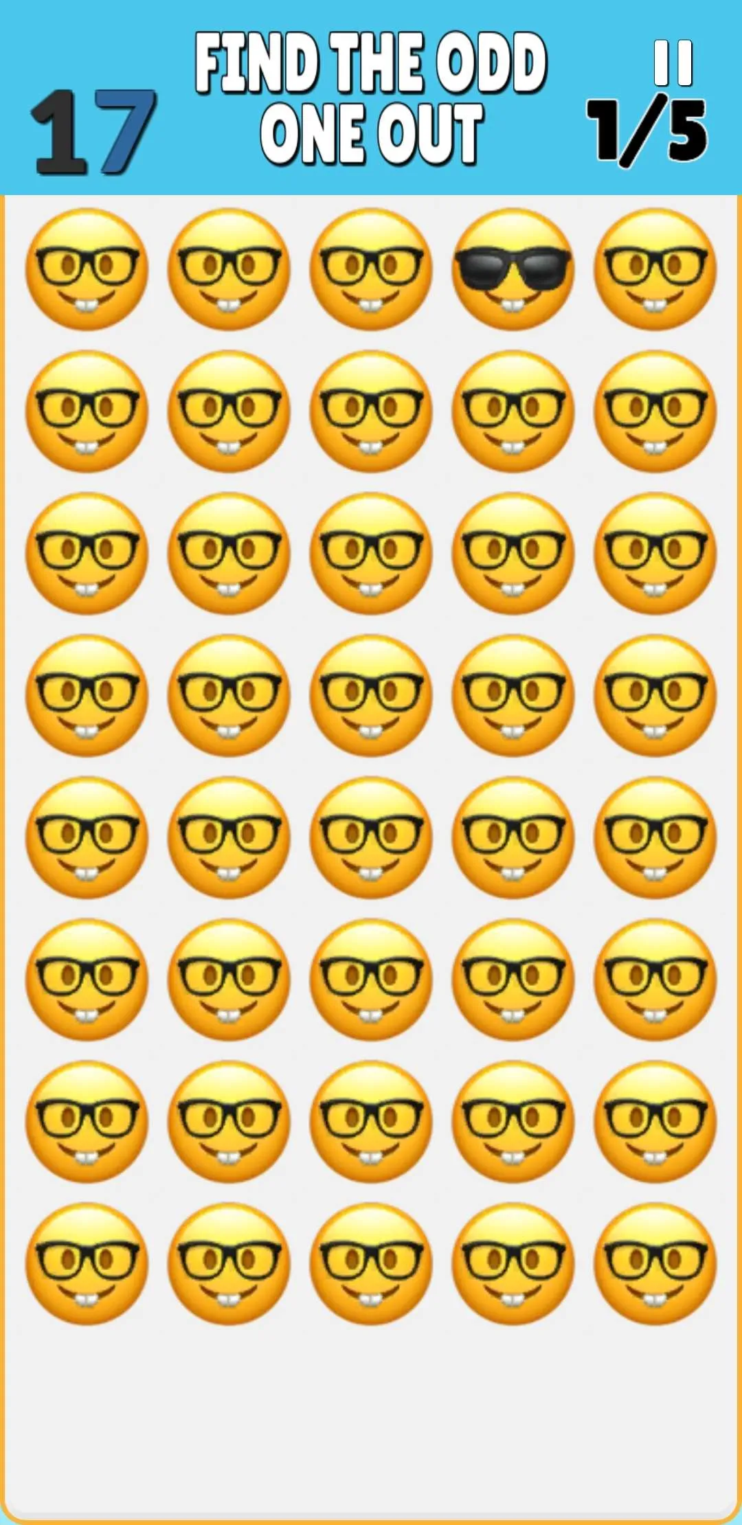 Find The Odd One Emoji Puzzle | Indus Appstore | Screenshot