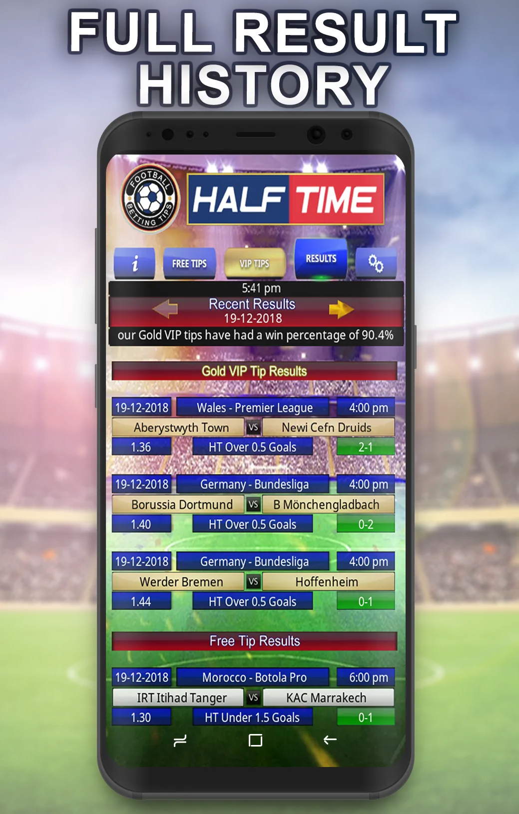 Half Time football betting tip | Indus Appstore | Screenshot