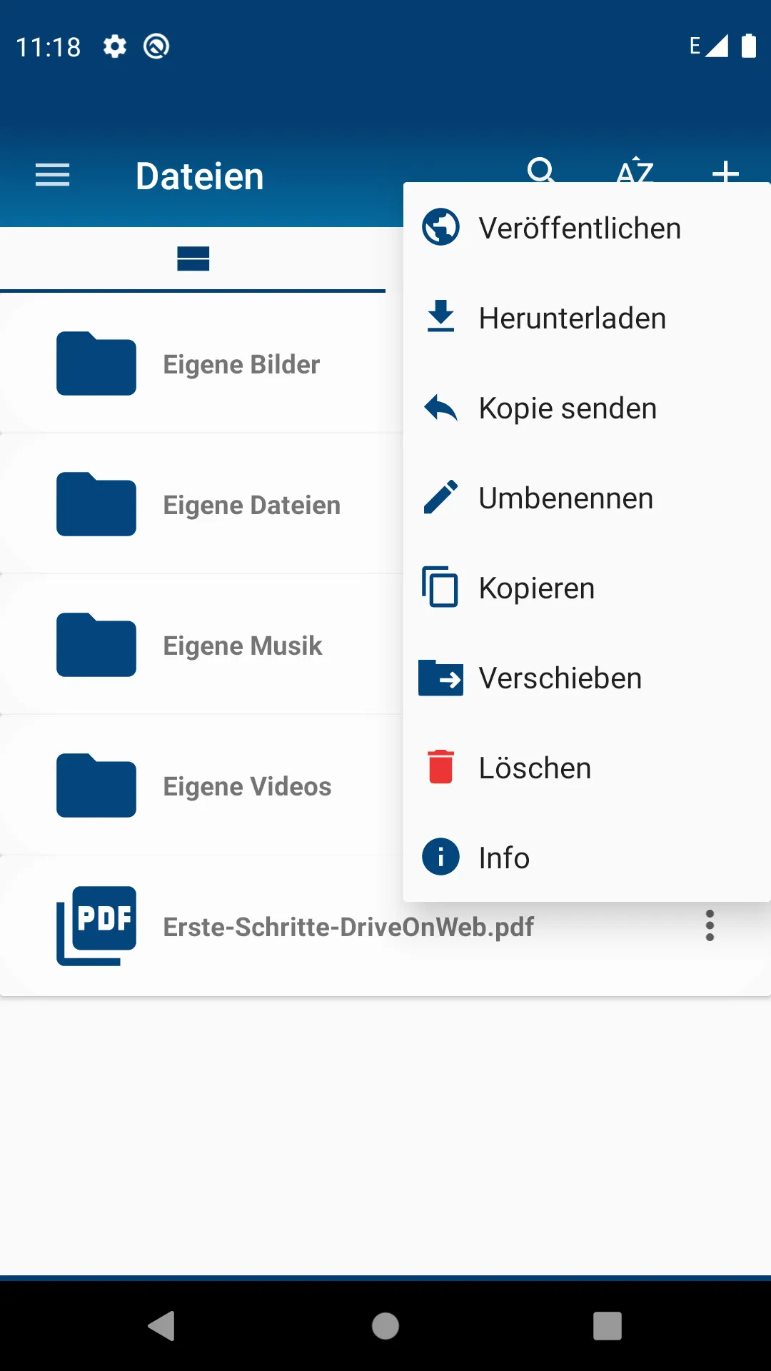 DriveOnWeb - Cloudspeicher | Indus Appstore | Screenshot