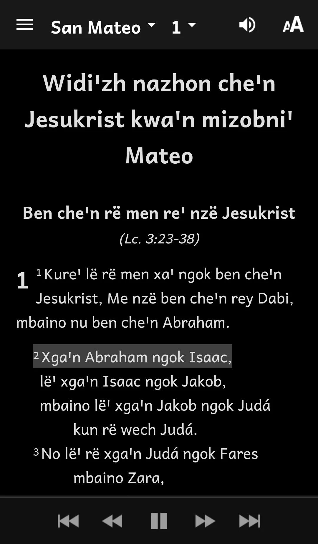 Zapotec Coatecas Altas Bible | Indus Appstore | Screenshot