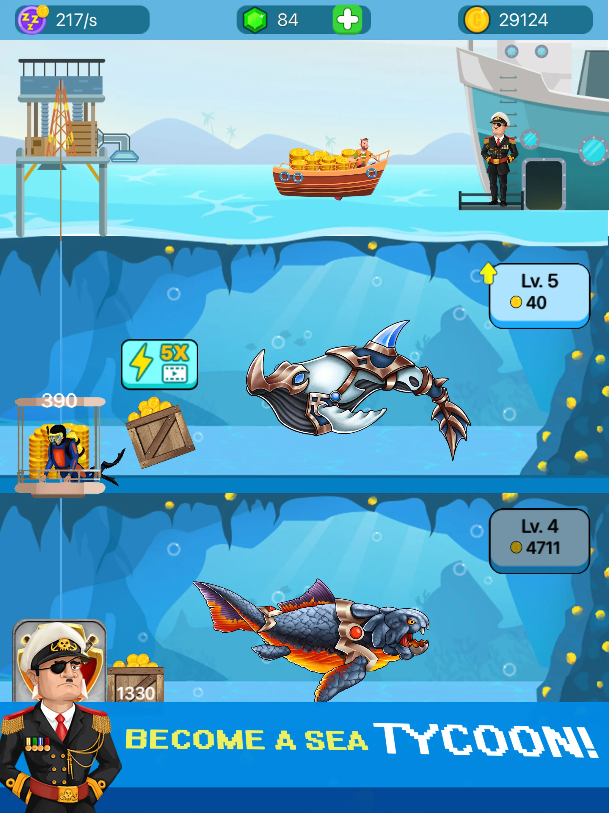 Sea Jurassic Tycoon | Indus Appstore | Screenshot