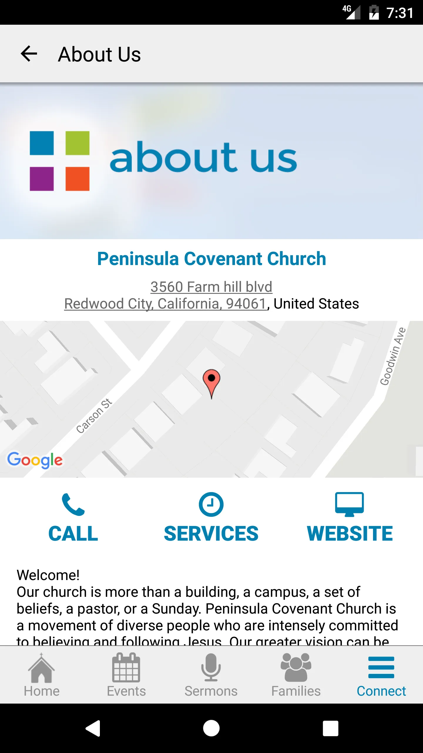 Peninsula Covenant Church | Indus Appstore | Screenshot