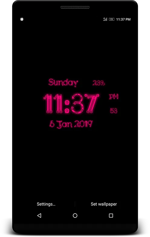 Digital Clock Live Wallpaper | Indus Appstore | Screenshot