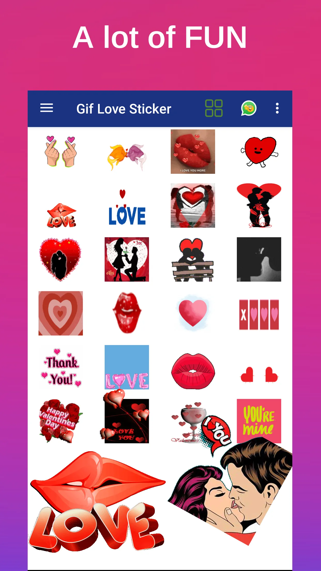 Gif Love Sticker WASticker | Indus Appstore | Screenshot