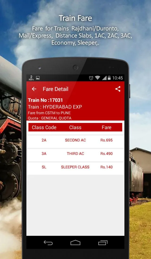 Indian Railway Time Table | Indus Appstore | Screenshot