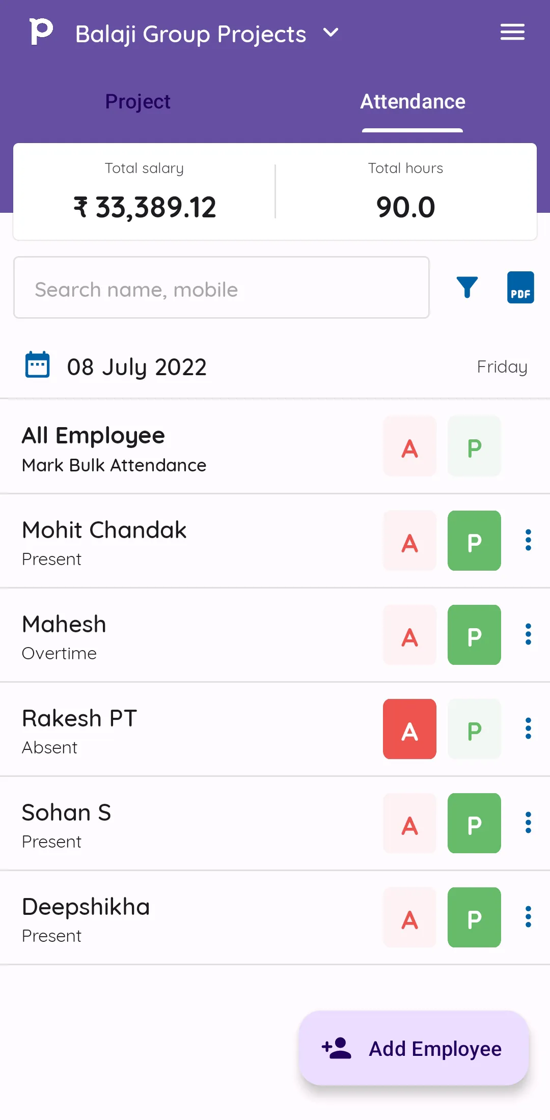 myProject - Manage Project | Indus Appstore | Screenshot