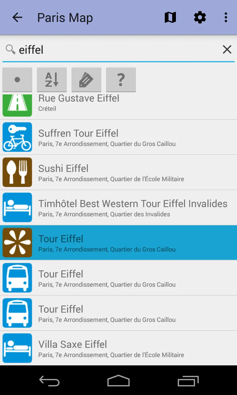 Paris Offline City Map Lite | Indus Appstore | Screenshot