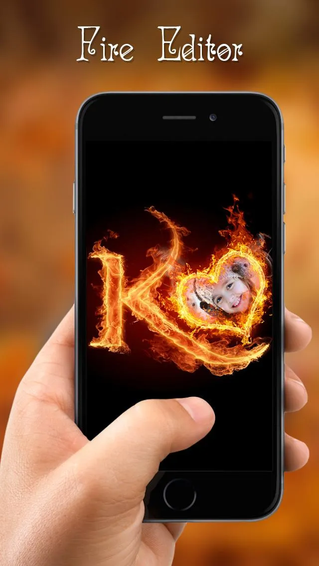 Fire Text Photo Frame | Indus Appstore | Screenshot