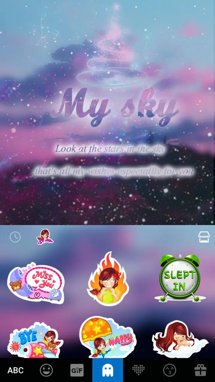 Colorful Sky Keyboard | Indus Appstore | Screenshot