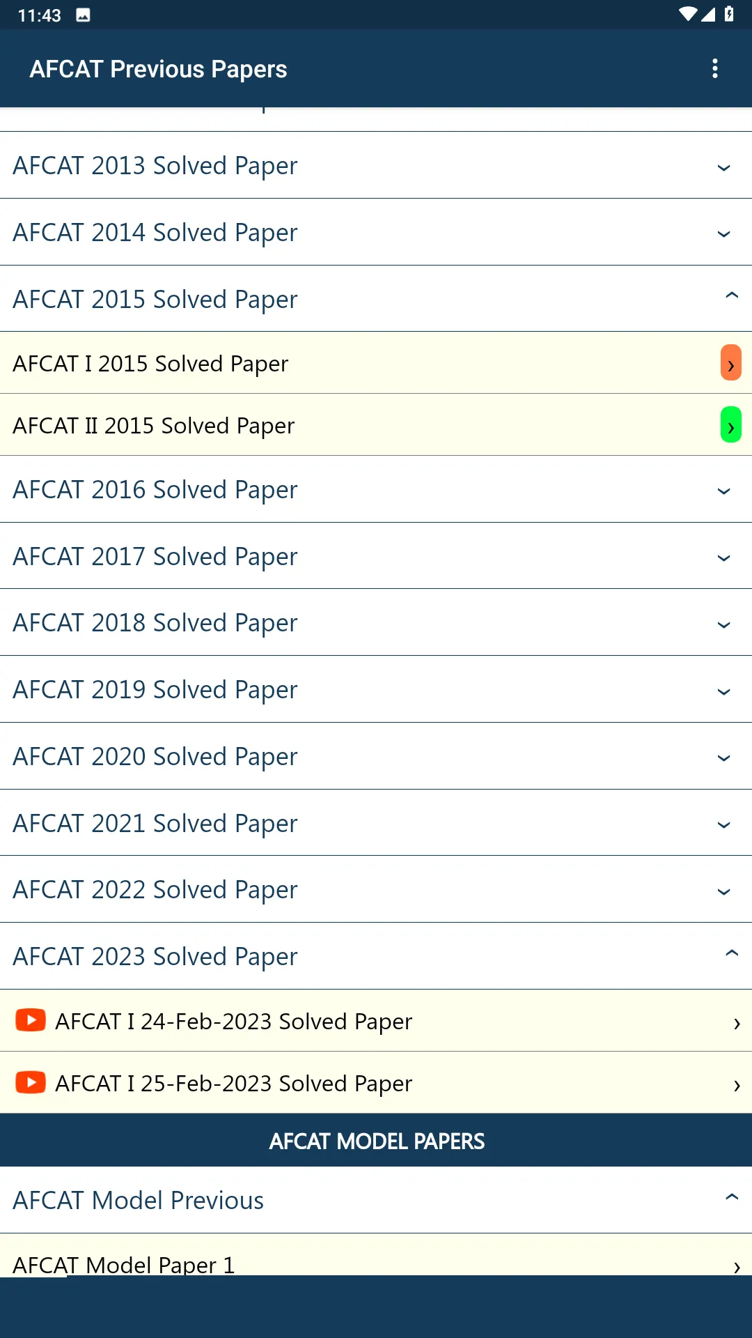 AFCAT Previous Papers | Indus Appstore | Screenshot