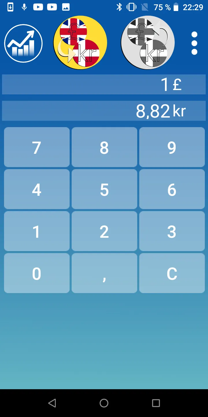 Danish krone Pound Sterling | Indus Appstore | Screenshot