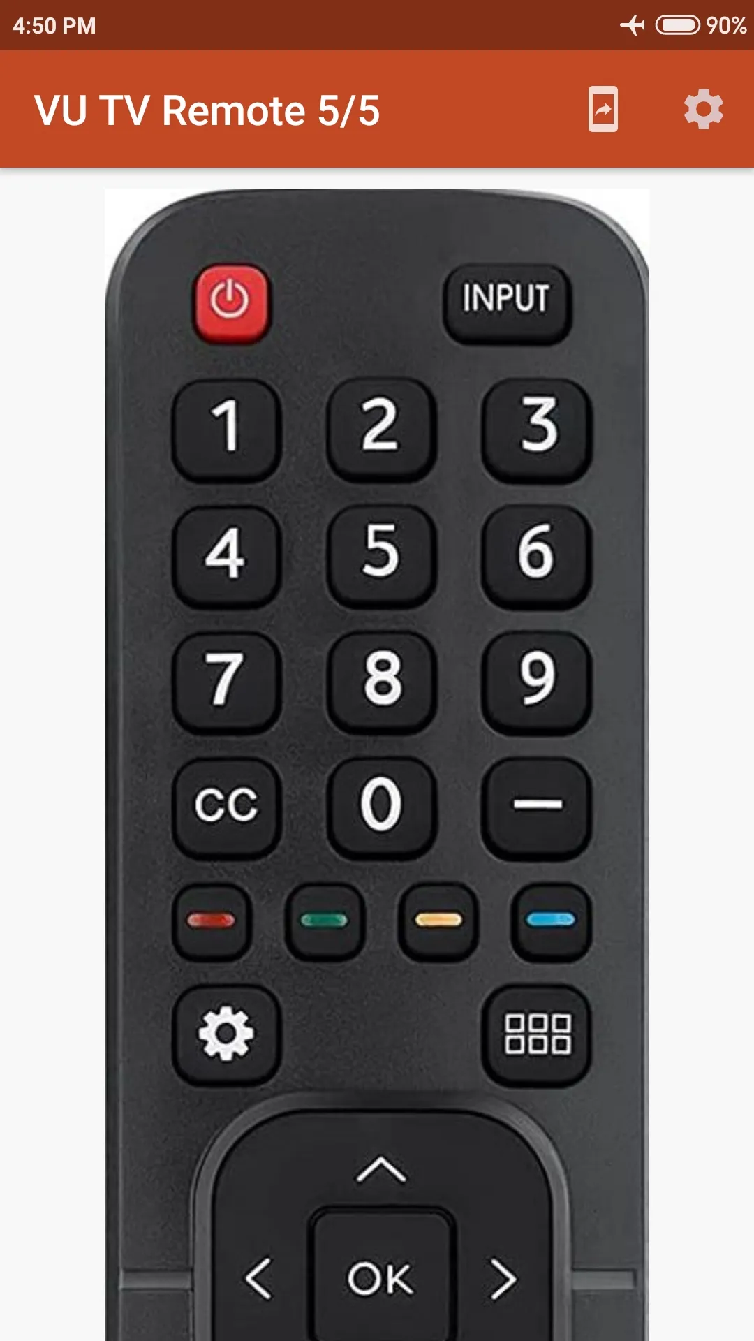 VU TV Remote IR | Indus Appstore | Screenshot