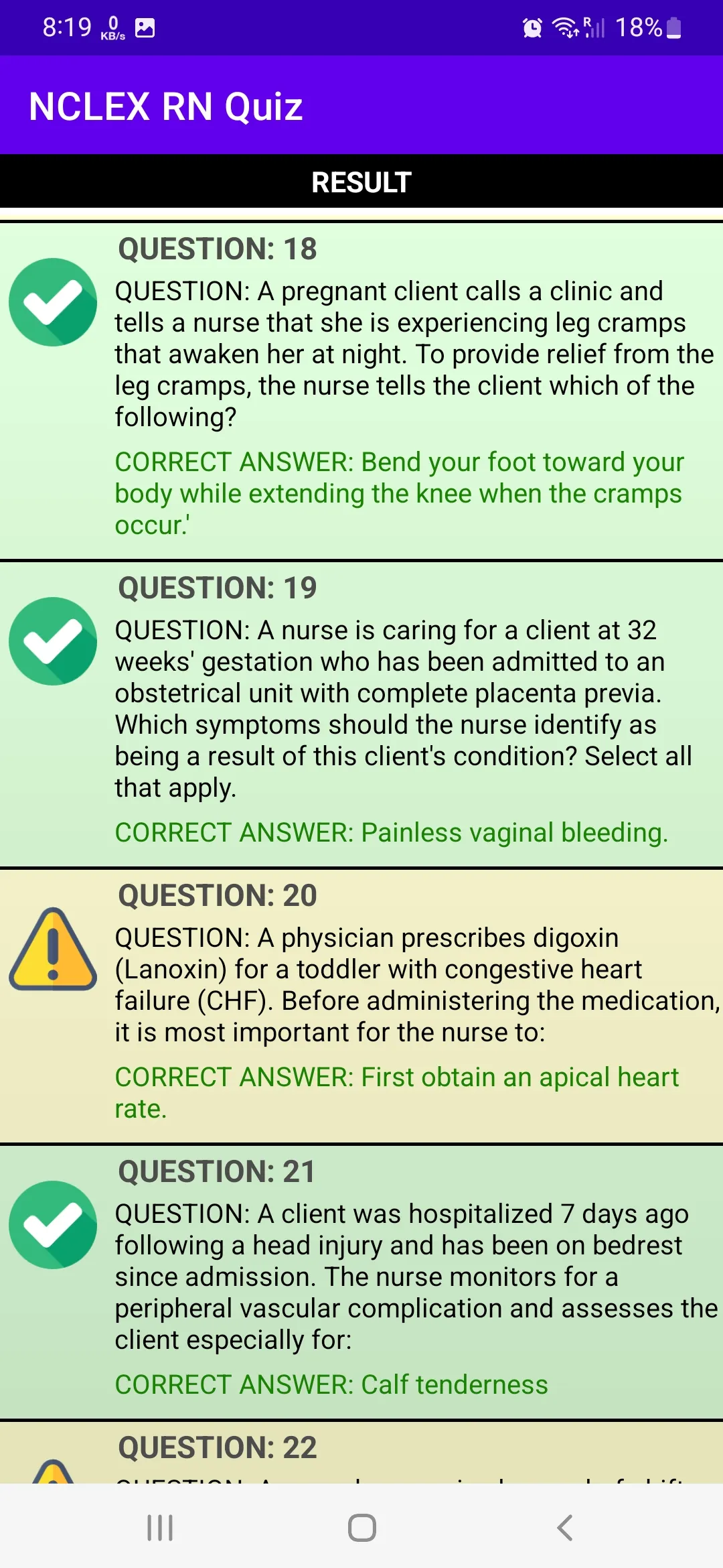 NCLEX-RN Prep Quiz | Indus Appstore | Screenshot