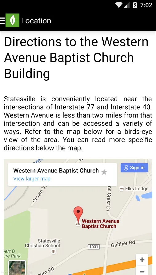 Western Avenue Baptist Church | Indus Appstore | Screenshot