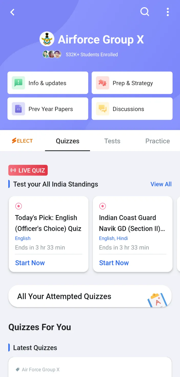 Airforce Group X Exam Prep App | Indus Appstore | Screenshot