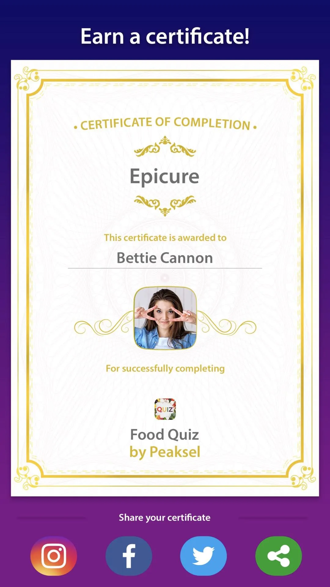 Food Quiz | Indus Appstore | Screenshot