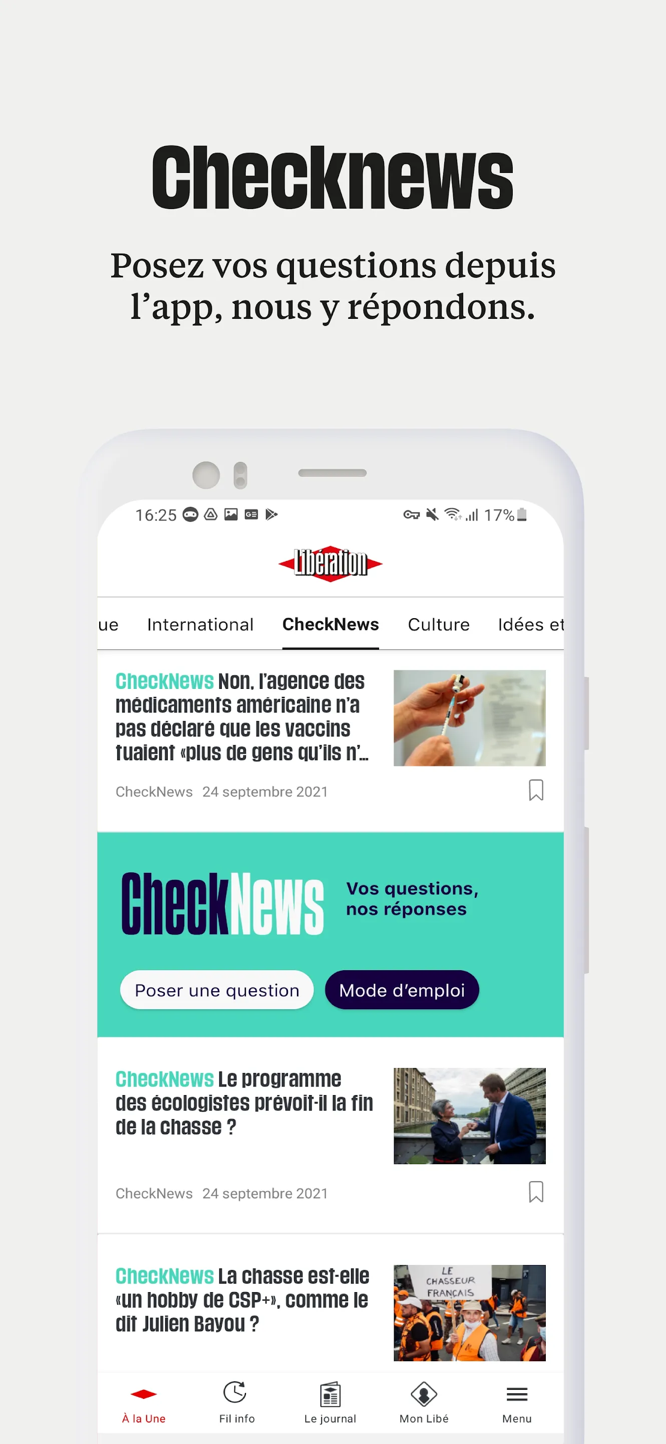 Libération: Info et Actualités | Indus Appstore | Screenshot