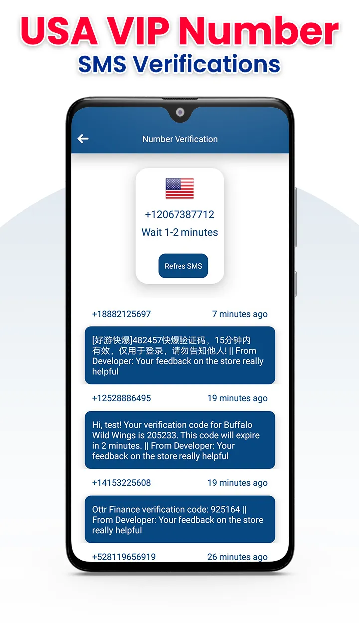 USA Temp Number - Receive SMS | Indus Appstore | Screenshot