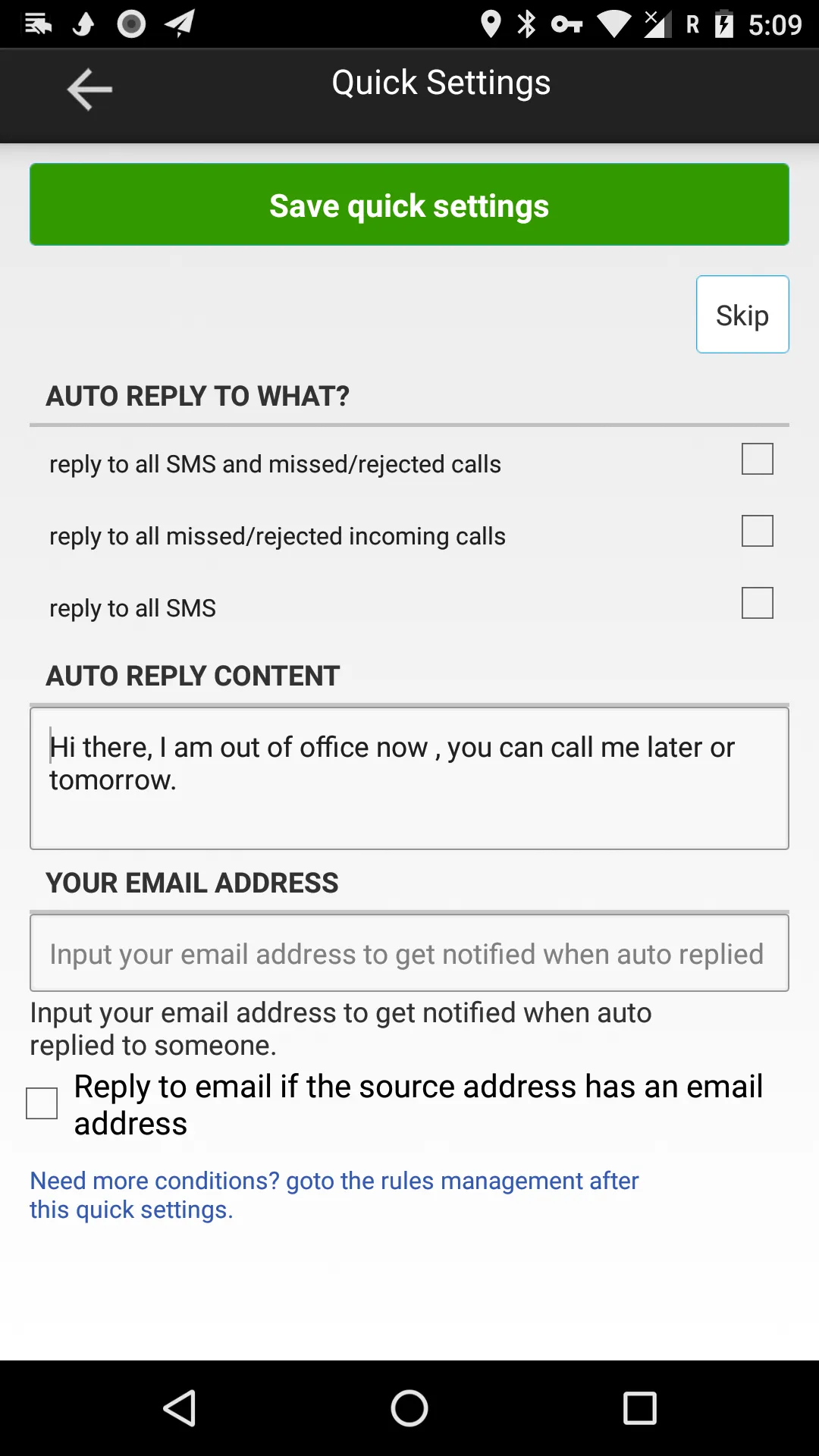 SMS Auto reply--When driving | Indus Appstore | Screenshot