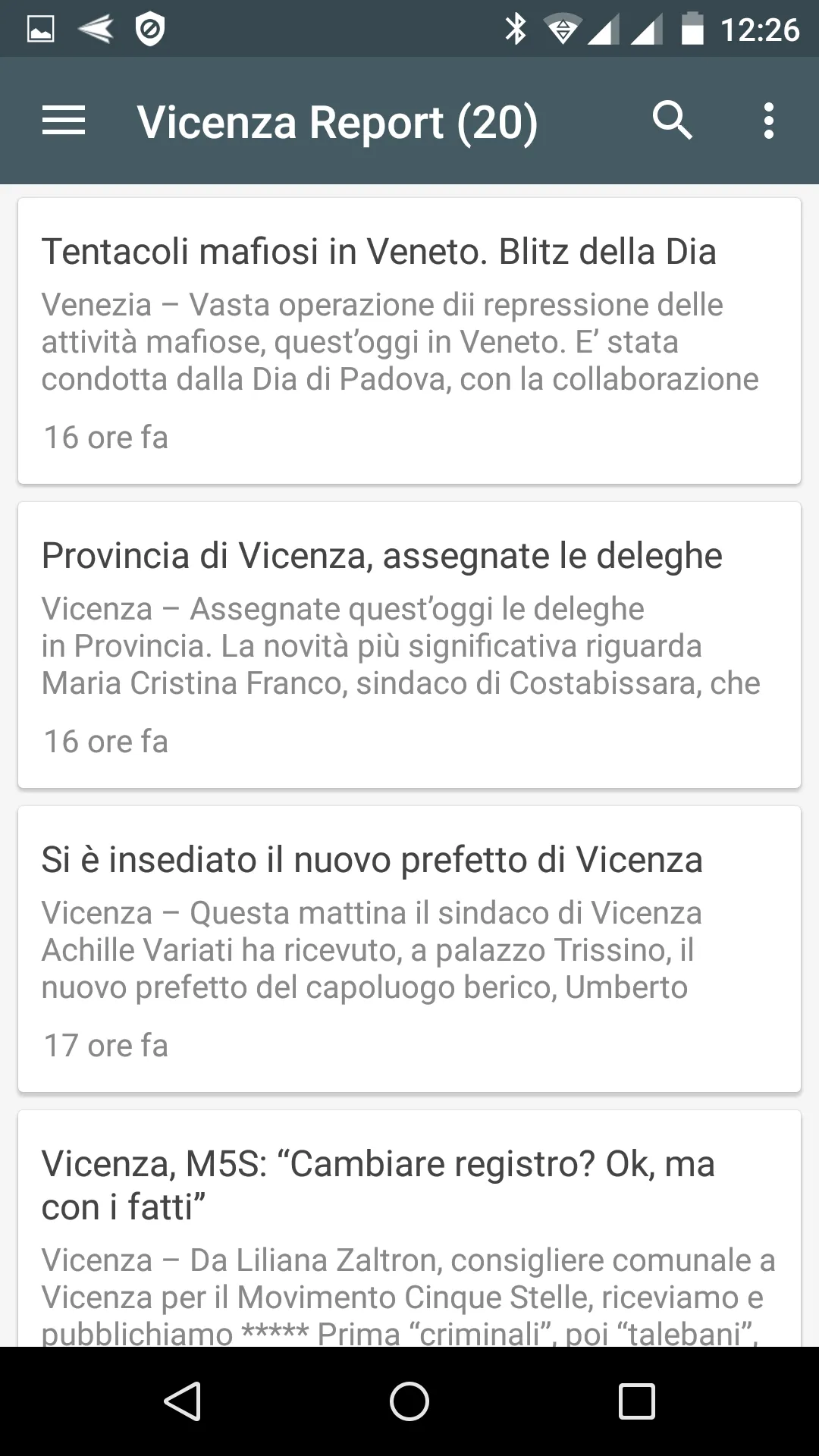 Vicenza notizie locali | Indus Appstore | Screenshot