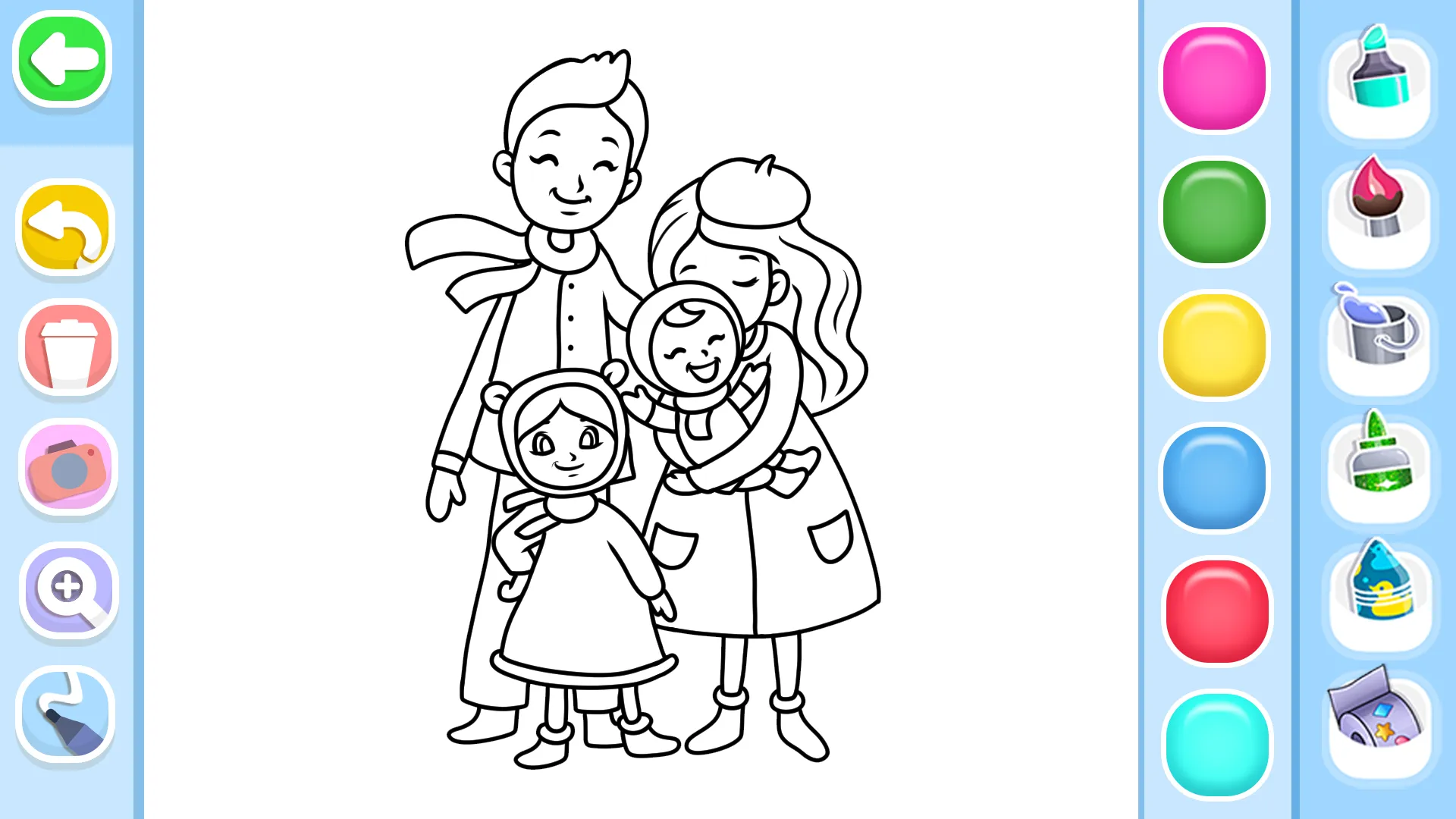 Family Love Coloring Book | Indus Appstore | Screenshot