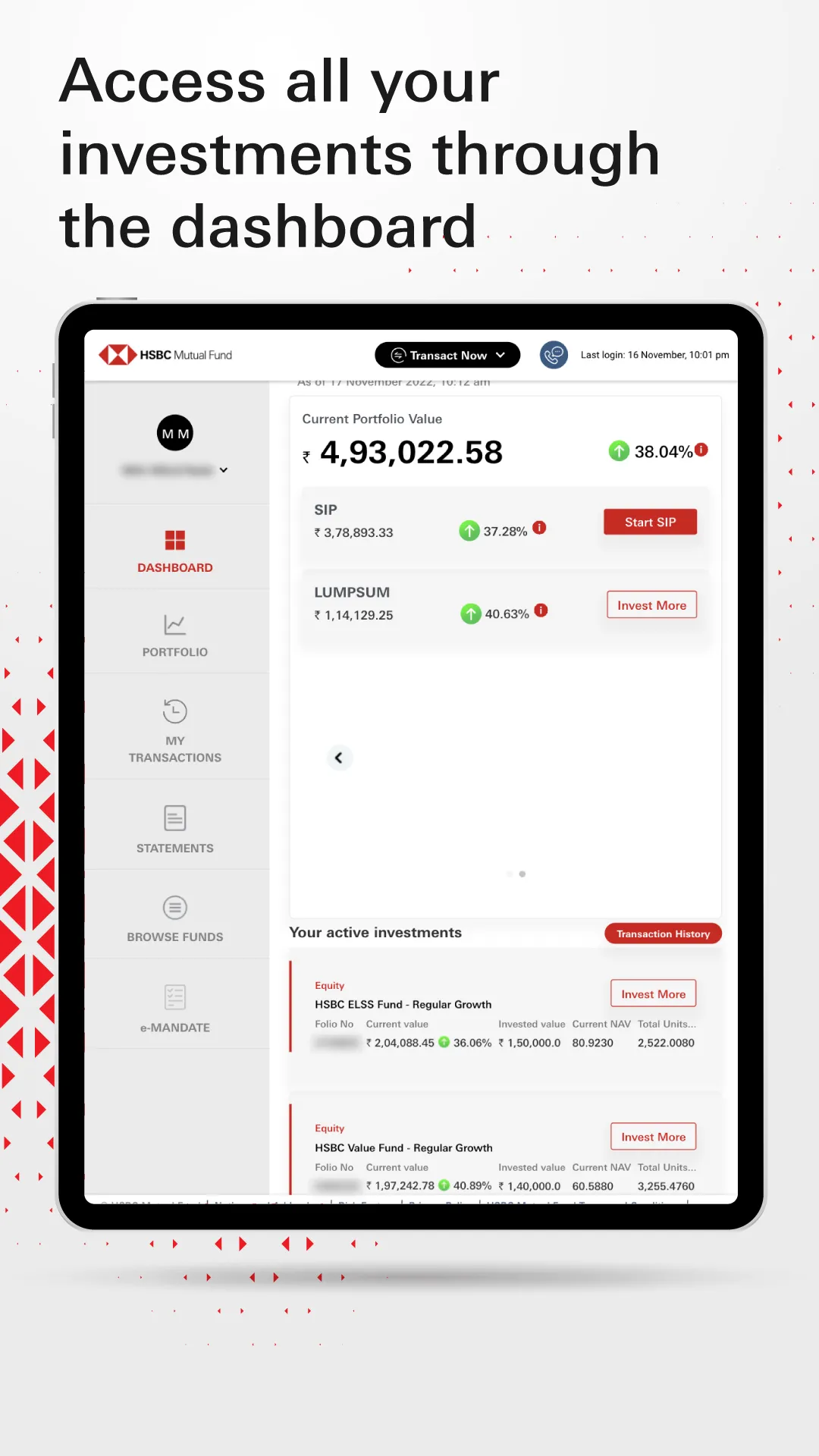 HSBC Mutual Fund Invest Xpress | Indus Appstore | Screenshot