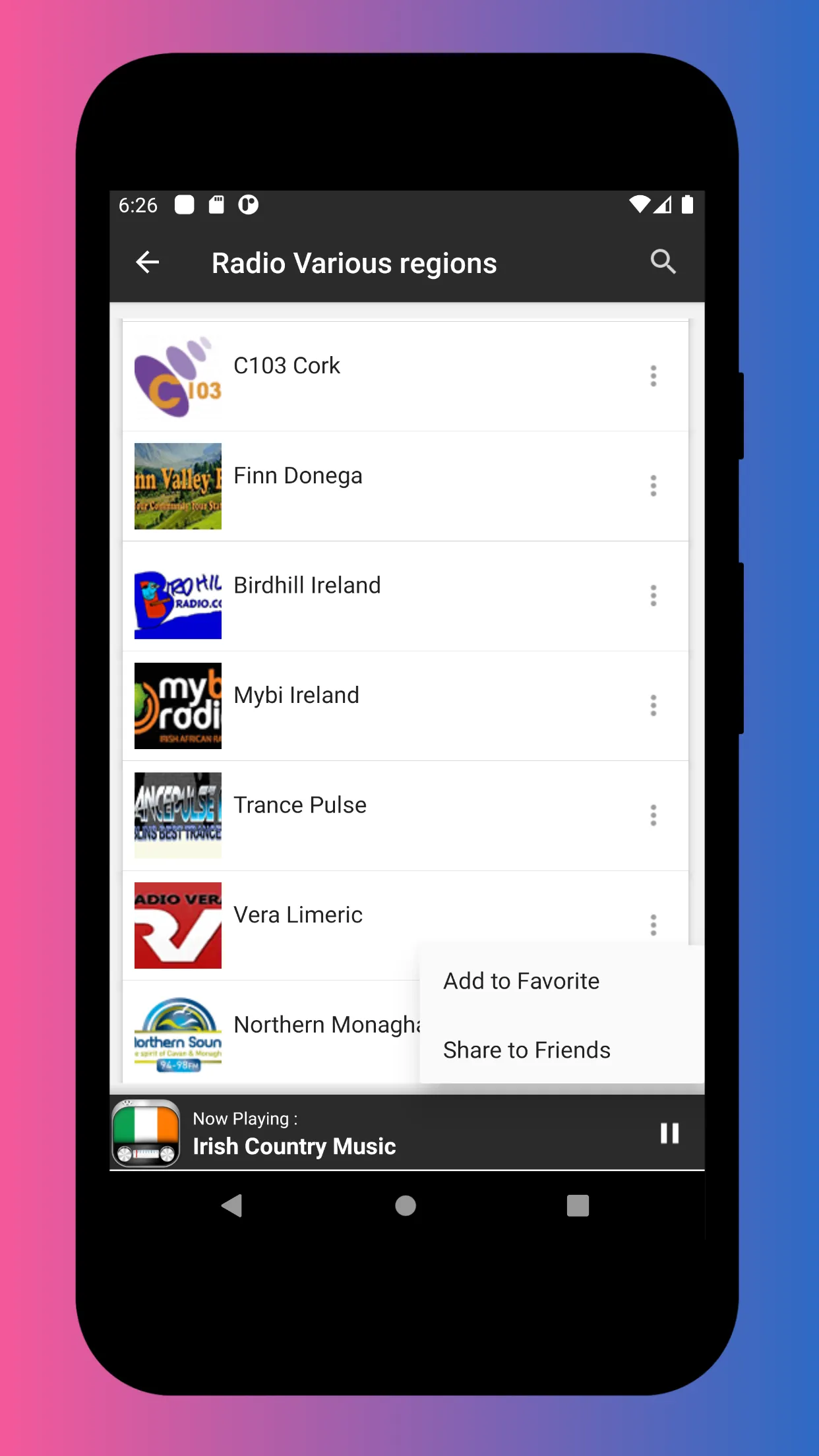 Radio Ireland FM - Irish Radio | Indus Appstore | Screenshot