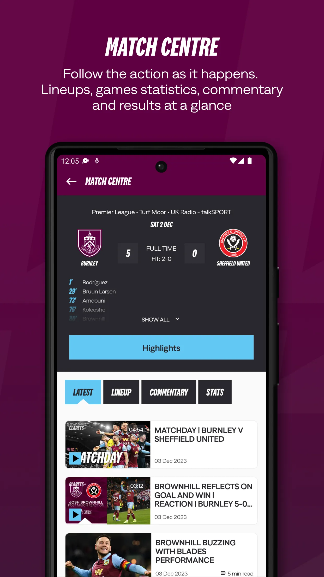 Burnley FC | Indus Appstore | Screenshot