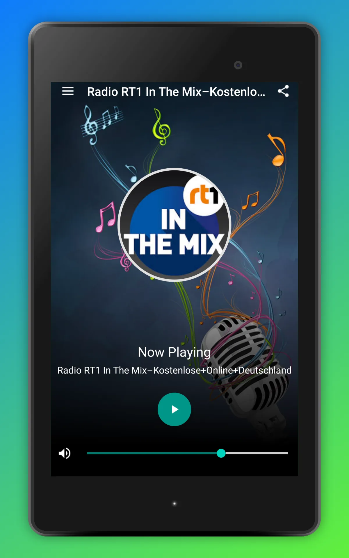 Radio RT1 In The Mix DE Online | Indus Appstore | Screenshot