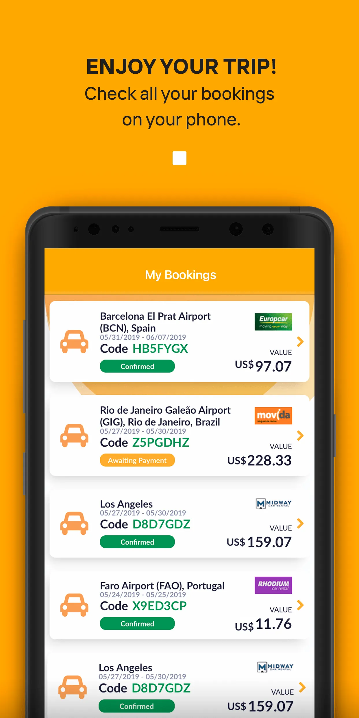 Rentcars: Car rental | Indus Appstore | Screenshot