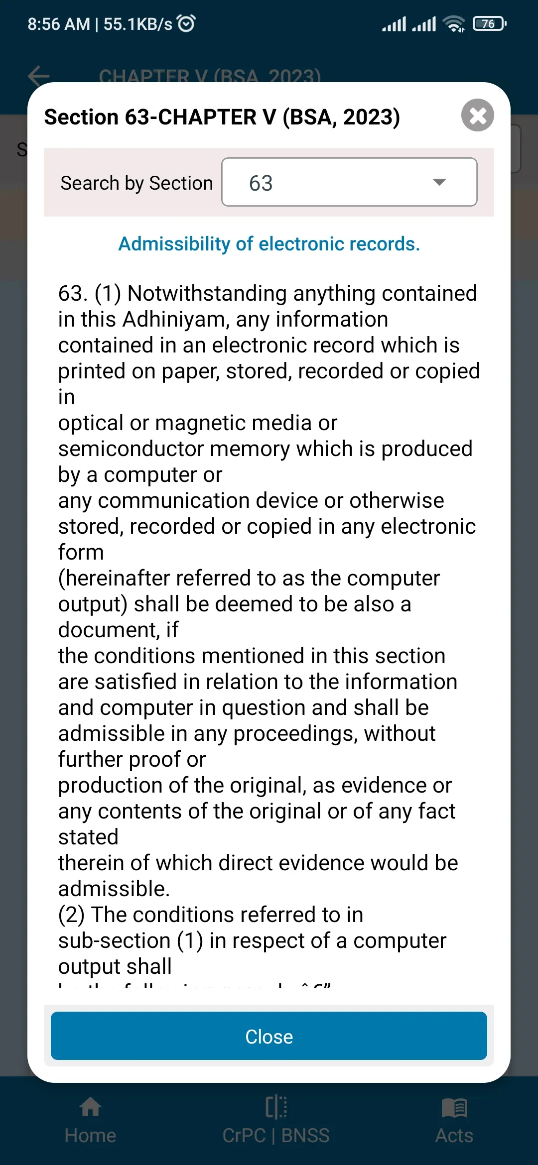 Bharatiya Sakshya Adhiniym BSA | Indus Appstore | Screenshot