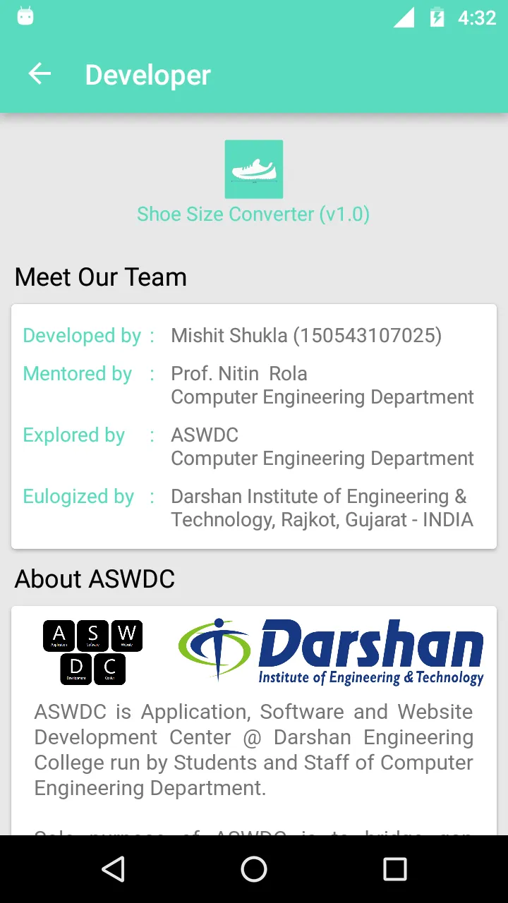 Shoe Size Converter | Indus Appstore | Screenshot