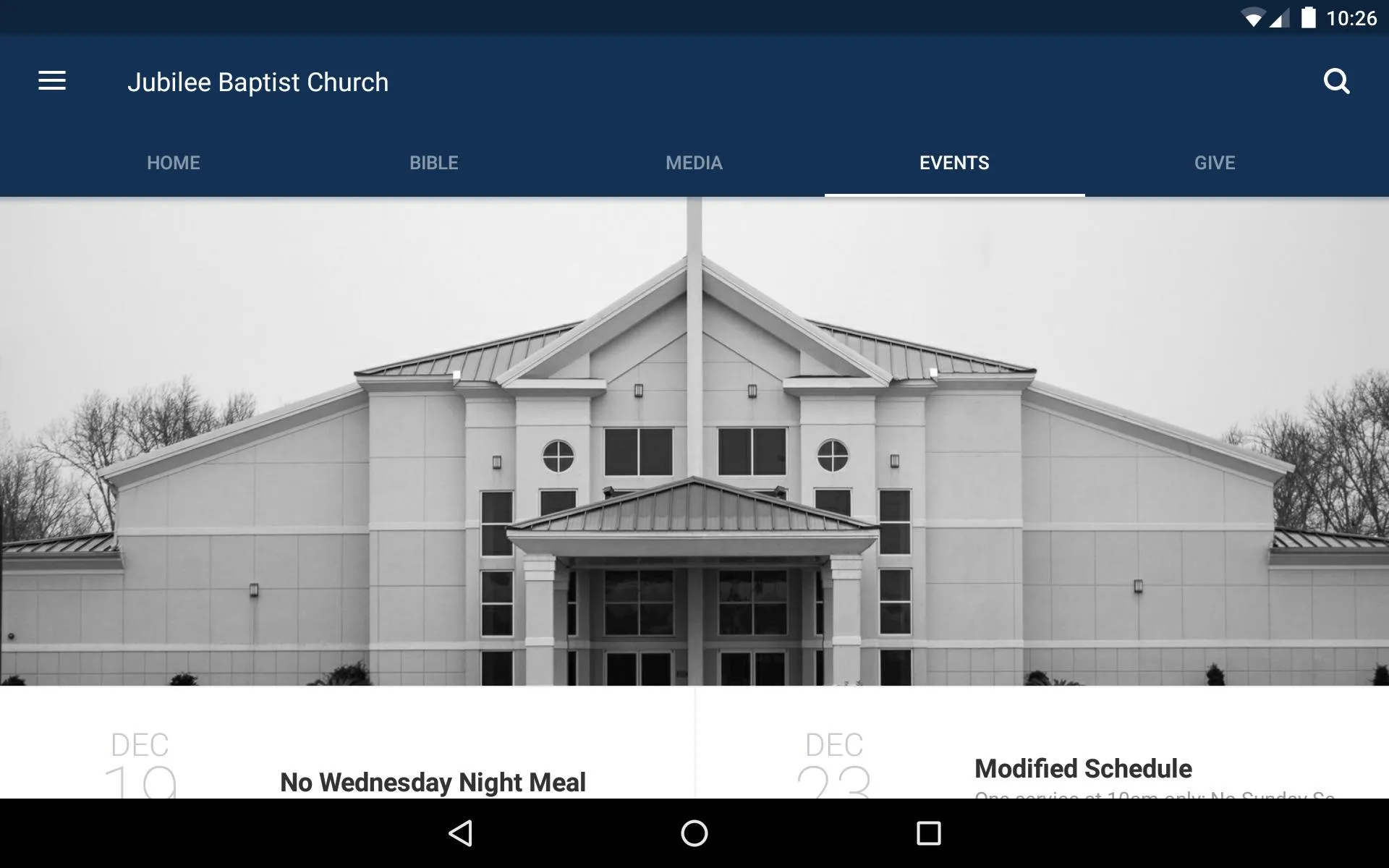 Jubilee Baptist Church | Indus Appstore | Screenshot