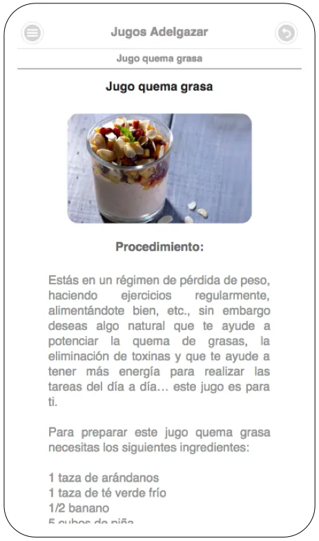 Jugos para Adelgazar | Indus Appstore | Screenshot