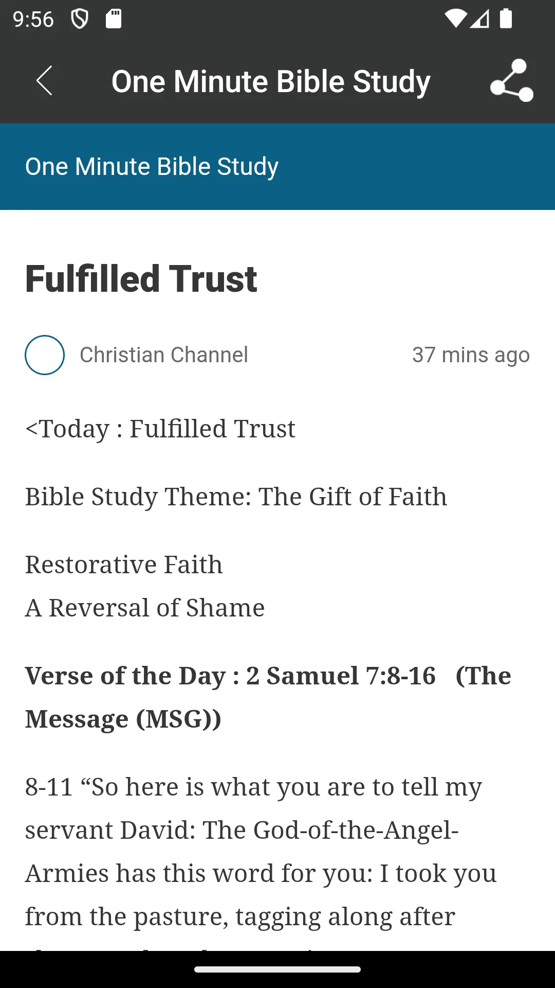 1 Minute Bible Study | Indus Appstore | Screenshot