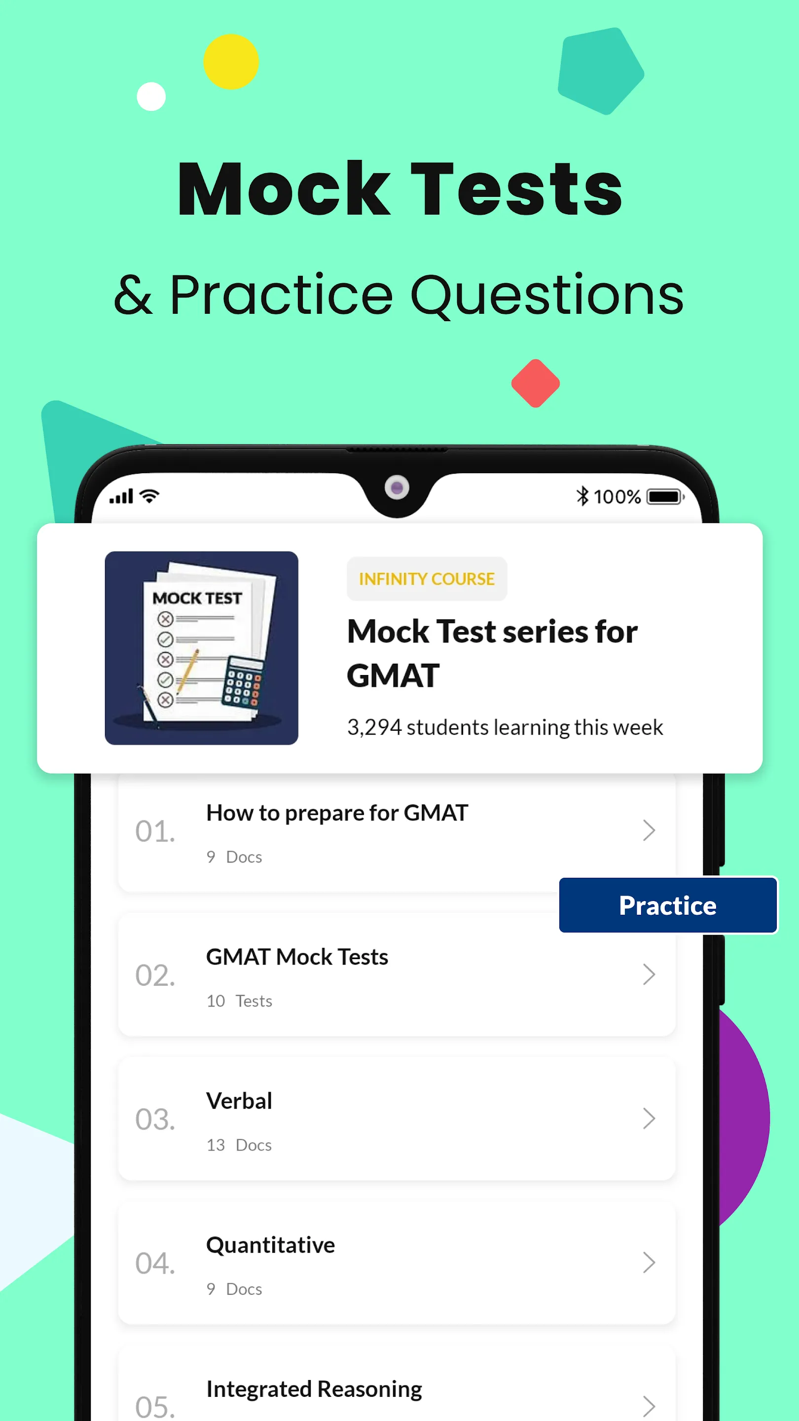 GMAT Exam Prep App, Mock tests | Indus Appstore | Screenshot