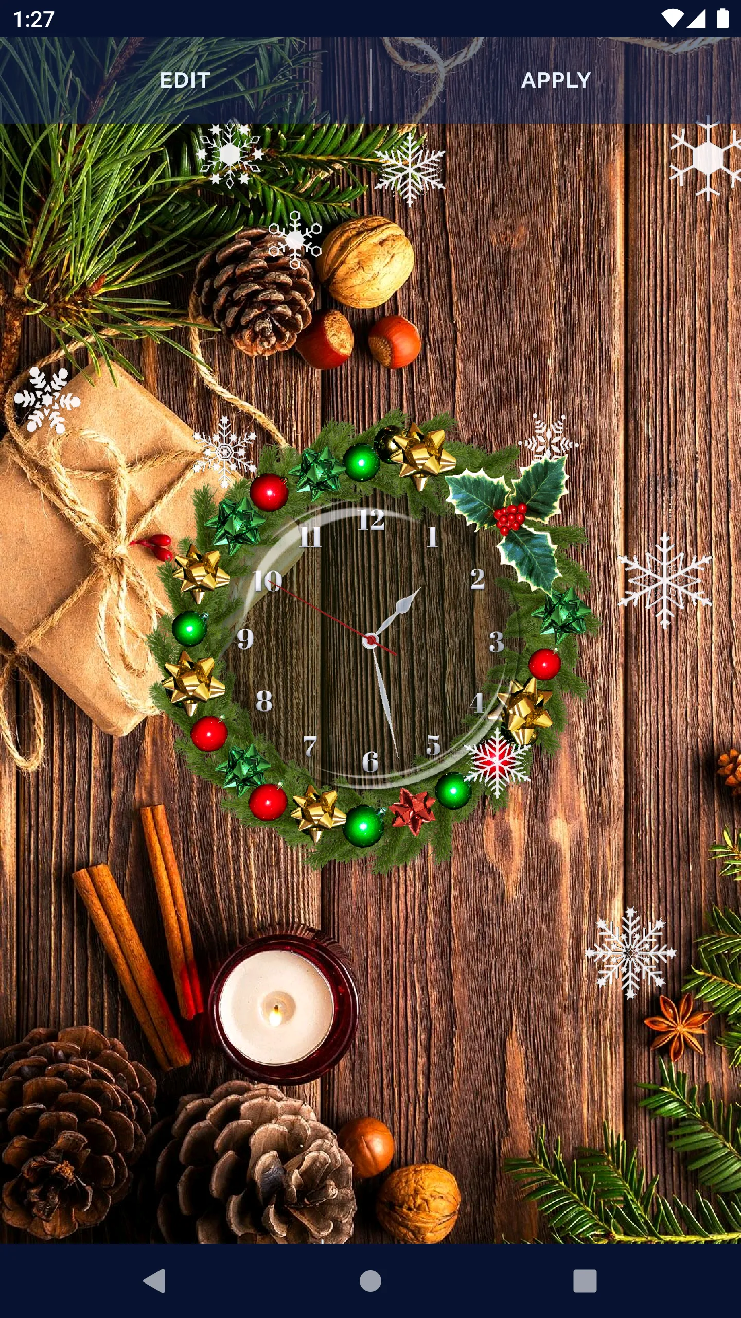 Christmas Clock Live Wallpaper | Indus Appstore | Screenshot